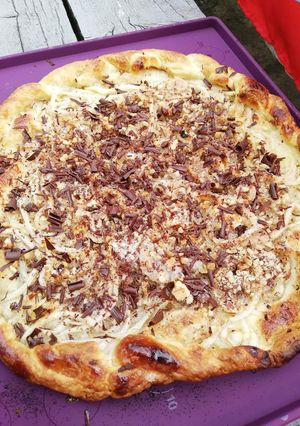 Une photo de Tarte fine poire chocolat