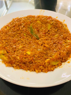 صورة لوصفة برغل بالبندورة والكوسى