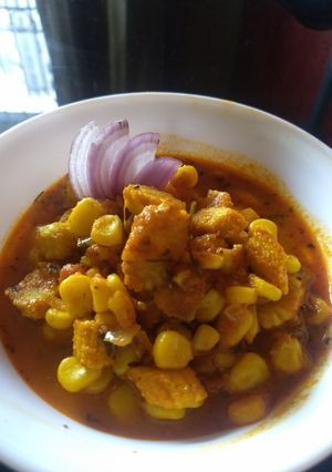A picture of Baby corn and sweet corn masala.