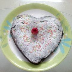 A picture of Eggless chocolate cake.