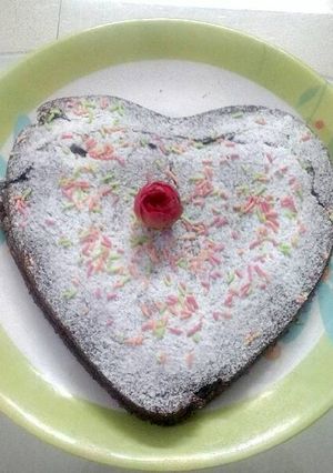 A picture of Eggless chocolate cake.