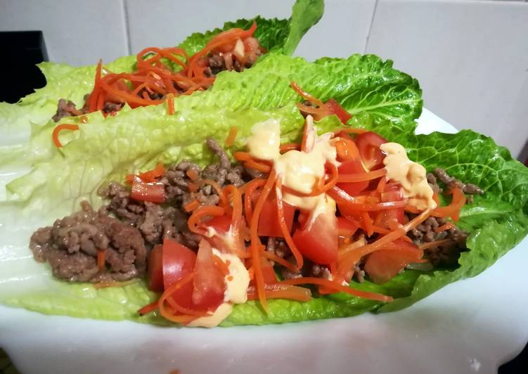 Wraps de Alface com Carne - Tudogosreceitas