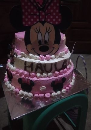 Foto resep Kue ulang tahun mickey mouse dan minnie mouse