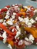 Pepper Salad with Feta Cheese