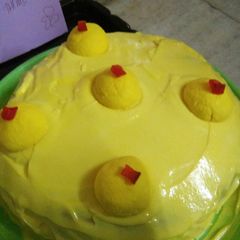 A picture of Pineapple Rasgulla Cake.