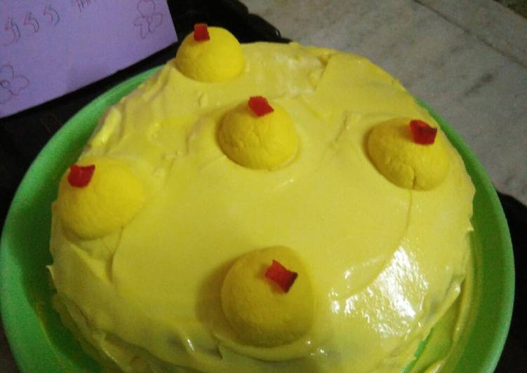 Pineapple Rasgulla Cake
