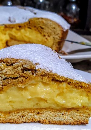 Una foto de TARTA🥧PASTICCIOTTO, con Crema Pastelera...!☕