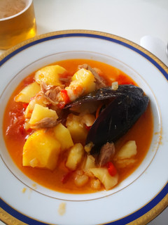 Una foto de Papas marineras