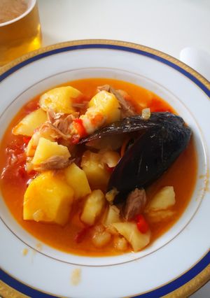Una foto de Papas marineras
