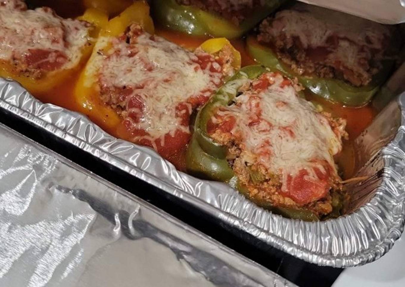 Turkey Stuffed Peppers (or beef)