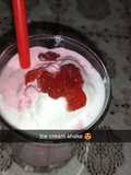 Ice cream strawberry smoothie