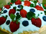 Sky Blue Pavlova Cake
