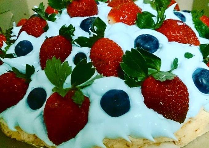 Easiest Way to Prepare Perfect Sky Blue Pavlova Cake