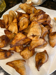 A picture of Vegan tofu wontons.