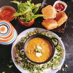 A picture of Healthy Pav bhaji masala (palak pav bhaji).