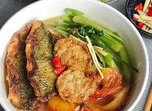 Hình của món Bún cá rô đồng.