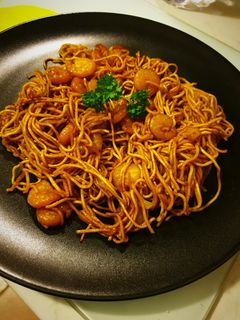Garnélás tészta recept fotója