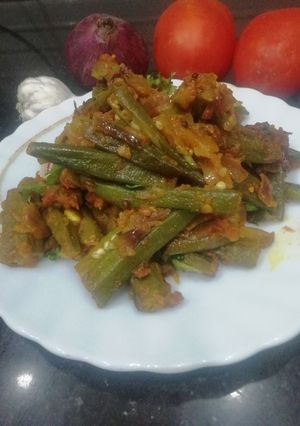 A picture of Masaledar Bhindi.