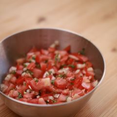 A picture of Tomatoes salad.