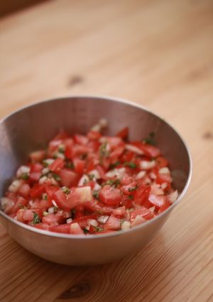 A picture of Tomatoes salad.