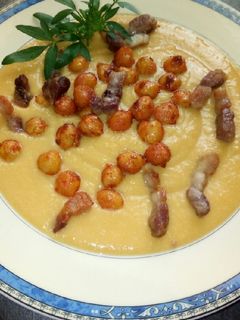 Una foto de Crema de garbanzos