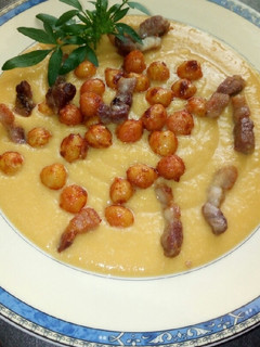 Una foto de Crema de garbanzos