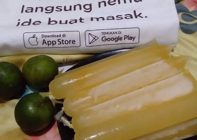 Cara Gampang Menyiapkan Es mambo jeruk peras🍋🍊, Lezat Sekali