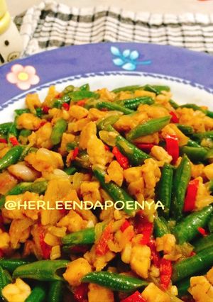 Foto resep Oseng-Oseng Tempe dan Kacang Panjang Pedes Endes 💋💋