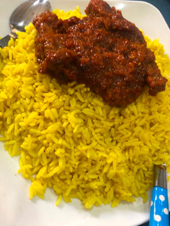 A picture of Curried rice.