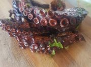 Una foto de pulpo congelado