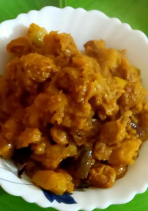 A picture of Pumpkin and soyabean fry.