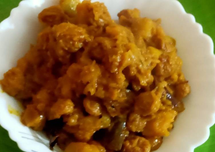 Recipe of Super Quick Homemade Pumpkin and soyabean fry