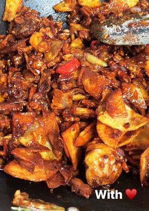 Foto resep Kering Tempe Kentang Pedas Manis
