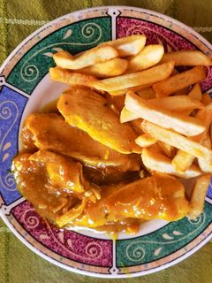 Una foto de Pollo al curry...