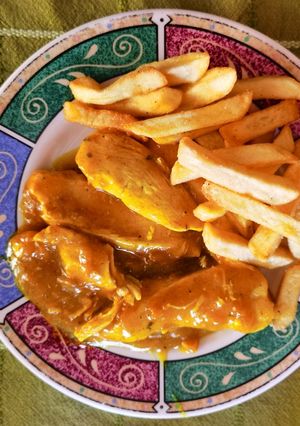 Una foto de Pollo al curry...