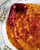 Vellutata di carote con polvere di peperoni cruschi