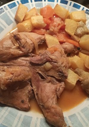 Una foto de Perdices en salsa con hortalizas en olla express