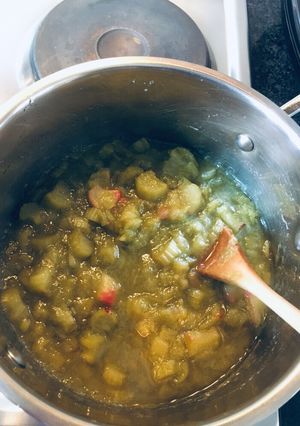 A picture of Rhubarb Compote.