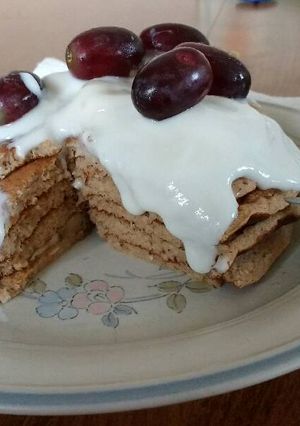 Una foto de Panqueques de avena saludables