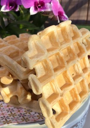 Une photo de Gaufres vegans à la fleur d’oranger