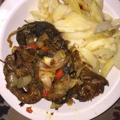 A picture of Peppered cat fish.