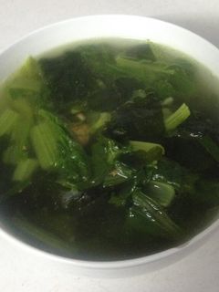 Hình của món Canh cải bẹ xanh rong biển (chay).