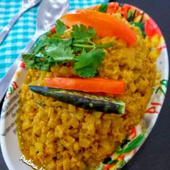 A picture of Manja Rai(Banana Stem Curry in Mustard Paste).