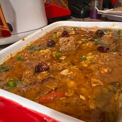 Daal Gosht (beef with lentils) A picture of Daal Gosht (beef with lentils).