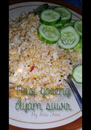 Foto resep Nasi goreng ayam suwir