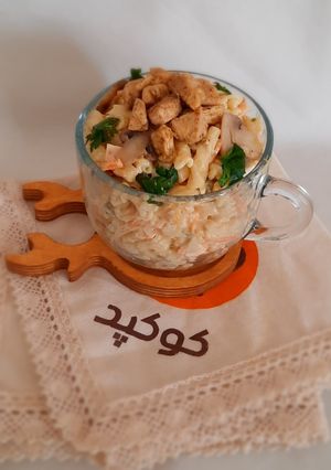 عکسی از دستور سالاد ماکارونی با مرغ(تولد 8 سالگی کوکپد)