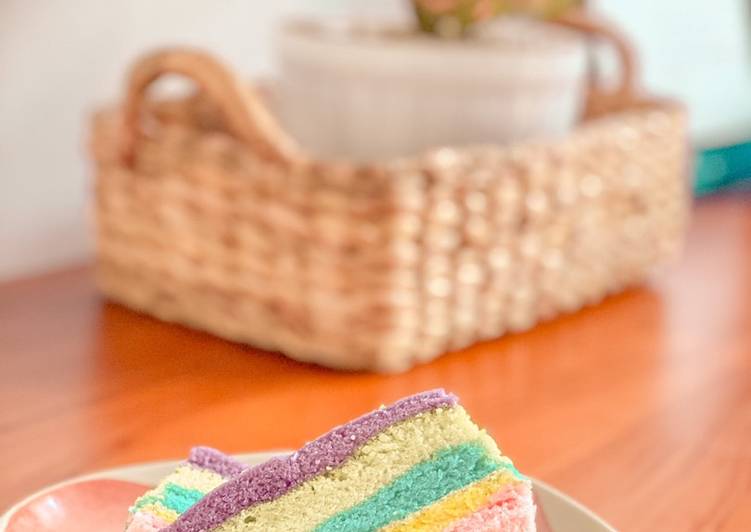Steamed rainbow cake a.k.a bolu kukus warna warni tintin rayner