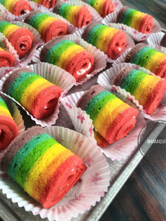 Foto resep Rainbow Mini Roll Cake