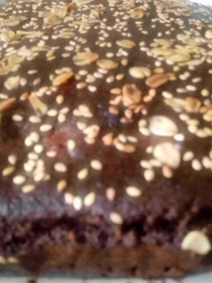 Una foto de Bizcocho de harina de espelta y algarroba sin azúcares añadidos