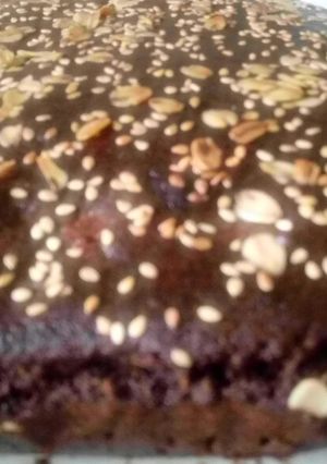 Una foto de Bizcocho de harina de espelta y algarroba sin azúcares añadidos